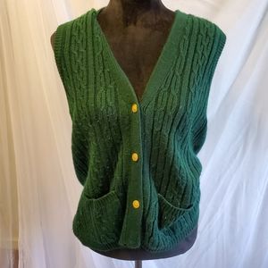 Vintage Forest green sweater vest